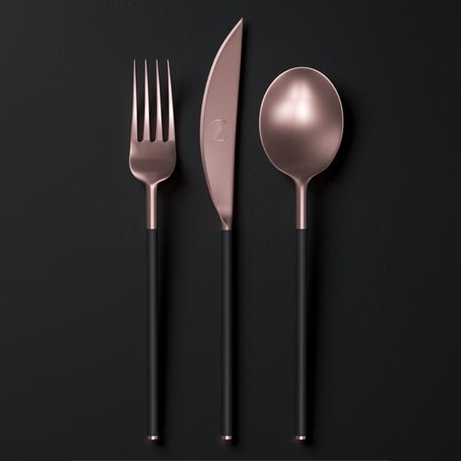 Novikov Designs Coppe Restaurant Cutlery product, identity and branding design Rolans Novikovs