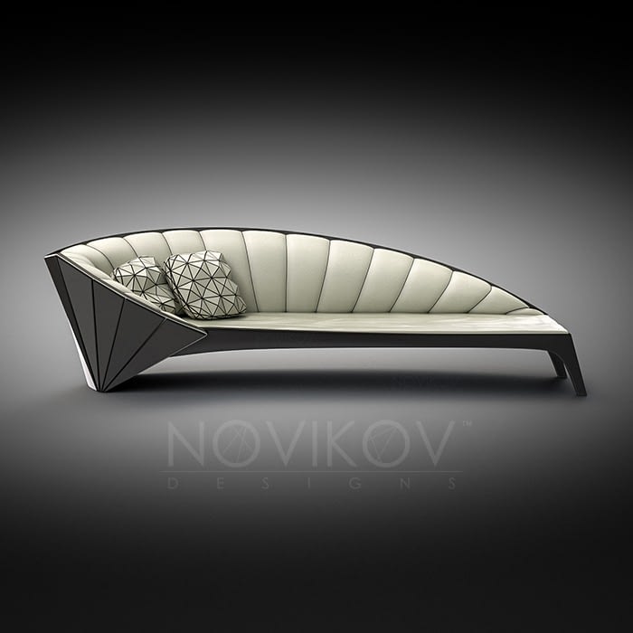 Novikov Designs Strabo Sofa Lime with matte black frame Rolans Novikovs