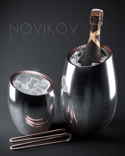 Novikov Designs Ovle Ice Buckets product design Rolans Novikovs